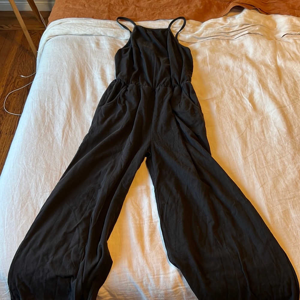 Back Beat - black organic cotton jumpsuit
